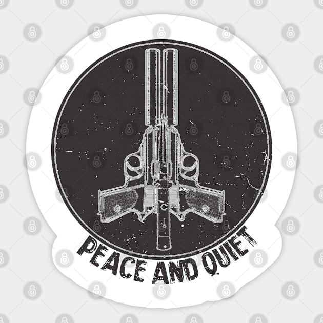 Peace and Quiet Sticker by bakerjrae